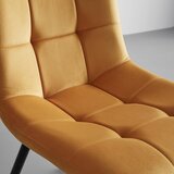 Bessagi Home Stol Suri, Rumena, Žamet | Shoptok.si