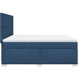  Krevet s oprugama i madracem plavi 200 x 200 cm od tkanine | shoptok.hr