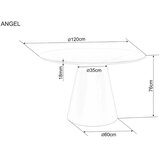  Stol ANGEL - MDF + prirodni furnir - hrast/crni | shoptok.hr