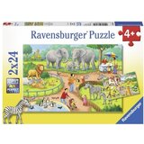 Ravensburger Puzzle - Dan v živalskem vrtu, 2 x 24 delov | Shoptok.si