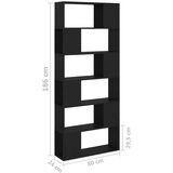 vidaXL ormarić za knjige / sobna pregrada crni 80x24x186 cm od iverice | shoptok.hr