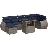 vidaXL 8-dijelni set vrtnih sofa od poliratana s jastucima sivi bagrem | shoptok.hr