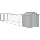  Kućica za pse s krovom svjetlosiva 117 x 609 x 123 cm čelična | shoptok.hr