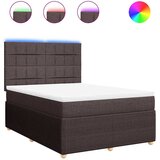  Krevet s oprugama i madracem tamnosmeđi 140 x 190 cm od tkanine | shoptok.hr