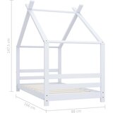  Okvir za dječji krevet od masivne borovine bijeli 80 x 160 cm | shoptok.hr