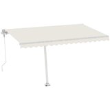 vidaXL Avtomatska tenda LED + senzor 400x300 cm krem, (20743010) Cene