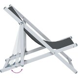 vidaXL Sklopive stolice za plažu 2 kom sive od aluminija i tekstilena | shoptok.hr