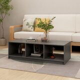 vidaXL stolić za kavu sivi 110 x 50 x 34 cm od masivne borovine Cijene