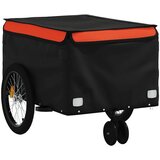 Prikolica za bicikl crno-narančasta 30 kg željezna - orange 124 x 53 x 45 cm | shoptok.hr
