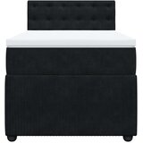  Box spring krevet s madracem crni 90x200 cm baršunasti | shoptok.hr