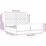 vidaXL Postelja Temno Zelena 160x200 cm Velur, (22049411) | Shoptok.si