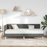 vidaXL Kotni okvir postelje z matrico Drugo 2 pcs Siva blago, (5000124128) | Shoptok.si