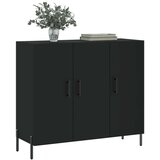  Komoda crna 90x34x80 cm od konstruiranog drva | shoptok.hr
