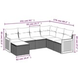  7-dijelni set vrtnih sofa sivi od poliratana | shoptok.hr