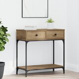 vidaXL konzolna miza trdi hrast 75x34.5x75 cm inženirski les | Shoptok.si