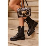 Boto Women's Insulated Work Boots Flat Heel Black Saranema | Shoptok.si