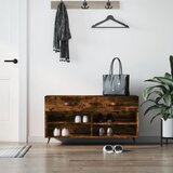 vidaXL Klop za čevlje dimljen hrast 102x35x55 cm inženirski les Cene