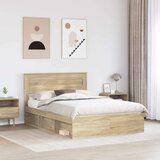  Konstrukcija postelje z vzmetnico Sonoma hrast 150 x 200 cm, (5000103946) | Shoptok.si
