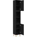  Kupaonski ormar Crni hrast 30 x 30 x 190 cm Konstruirano drvo | shoptok.hr