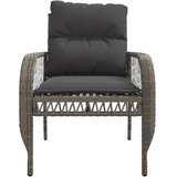  4-dijelni set vrtnih sofa od poliratana s jastucima sivi | shoptok.hr