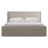 Makamii Tapecirani bračni krevet smeđe-sivi s prostorom za odlaganje s podnicom 180x200 cm Anani – | shoptok.hr