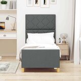  Krevetna konstrukcija Tamno siva 80 x 200 cm tkanina | shoptok.hr