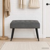  Klupa s gumbastim tkanjem Tamnosiva 60 x 40 x 45 cm Baršun | Eponuda.com