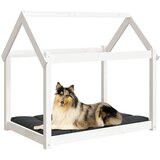 Krevet za pse bijeli 101x70x90 cm od masivne borovine | Eponuda.com