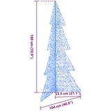 vidaXL Božićno drvce s 240 LED svjetlima Plava 180 cm Akril | shoptok.hr