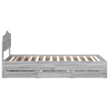  Krevetna konstrukcija Siva Sonoma 75 x 190 cm Inženjersko Drvo 196 x 78 x 90 cm | Shoptok.si