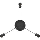 vidaXL obesek svetilka s 3 nosilci E27 Črna kovina | Shoptok.si