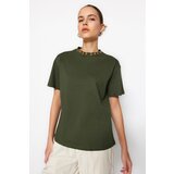 Trendyol Green Stand Up Collar Basic Knitted T-Shirt | ePonuda.com