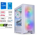 MEGA Računalnik TWR S10 i7-14700F/RTX4070 Super/32GB-DDR5/2TB-4.0/1000W/Brez OS/bela RGB Cene