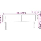  Uzglavlje s ušima tamnozeleni 183x23x78/88 cm baršunasti | shoptok.hr