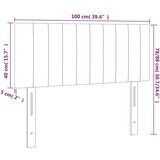  Posteljno vzglavje temno sivo 100x5x78/88 cm blago, (20737105) | Shoptok.si