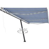 vidaXL Prostostoječa avtomatska tenda 600x300 cm modra/bela Cene