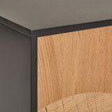 MID.YOU komoda, črna, barve hrasta | Shoptok.si