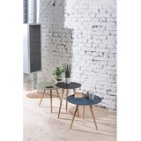 Gazzda Pomoćni stol od hrastovog drveta sa crnom pločom Arp, ⌀ 45 cm | shoptok.hr