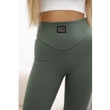 Kesi Ribbed leggings dark mint Cene