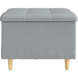  Otoman za pohranu Svijetlo siva 60 x 60 x 45 cm tkanina | shoptok.hr