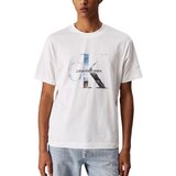 Calvin Klein Jeans Polo majice dolgi rokavi PHOTO MONOGRAM TEE J30J327483 Bela Cene