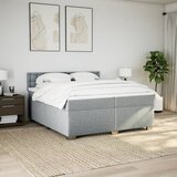  Krevet s oprugama i madracem svjetlosivi 200 x 200cm od tkanine | shoptok.hr