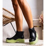 Gemre Black ankle boots on a green platform Gaffney | shoptok.hr
