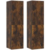 vidaXL Stenska TV omarica 2 kosa dimljeni hrast 30,5x30x110 cm, (20732770) | Shoptok.si