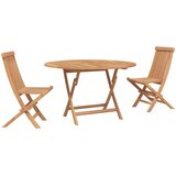 Bistro set za vrt 3 pcs Prirodna Čvrsto teak drvo | Eponuda.ba