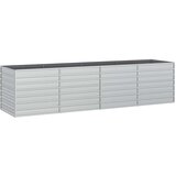 vidaXL Povišena vrtna gredica 320 x 80 x 77 cm pocinčani čelik srebrna | shoptok.hr