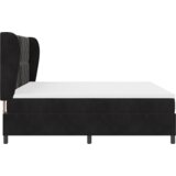 Box Spring Krevet s Madracem Crni 200x200 cm Baršun | shoptok.hr