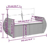 vidaXL 6-dijelni set vrtnih sofa od poliratana s jastucima svjetlosivi | shoptok.hr