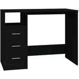  Pisalna miza s predali črna 102x50x76 cm inženirski les, (20640715) | Shoptok.si