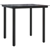  5-dijelni vrtni blagovaonski set s jastucima od poliratana crni | shoptok.hr